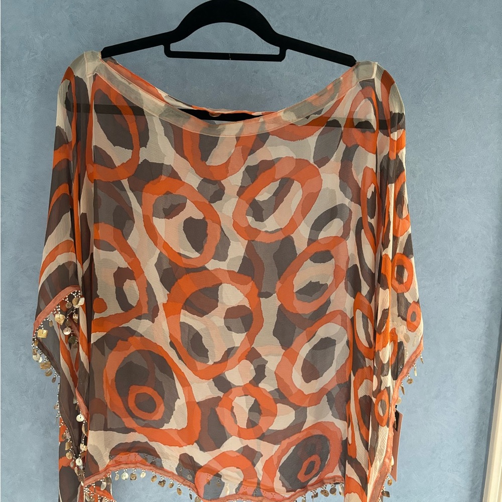 LA SOIE NWT vintage DESIGNER cover up pullover